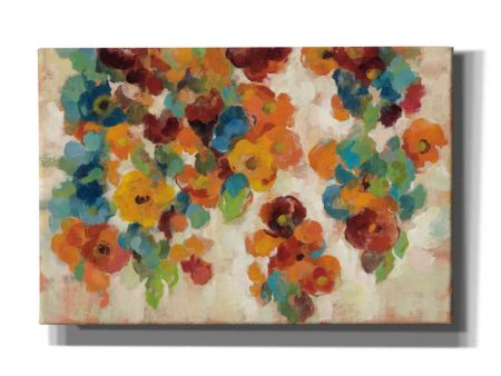 Spice and Turquoise Florals  by Silvia Vassileva, Canvas Wall Art For Cheap