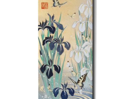 Iris and Butterfly  by Zigen Tanabe, Giclee Canvas Wall Art Online now