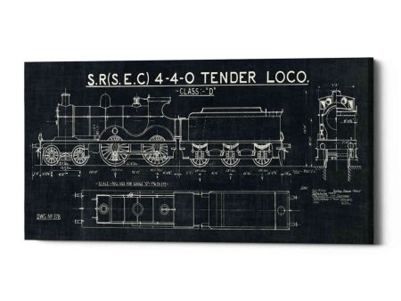 Train Blueprint II  by Wild Apple Portfolio, Canvas Wall Art Sale