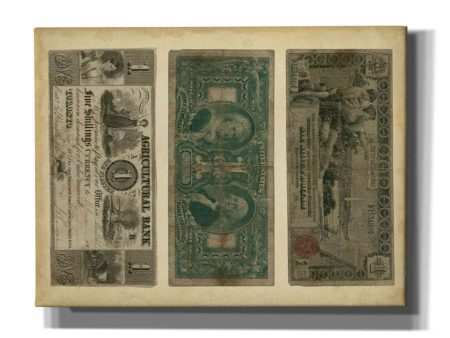 Antique Currency V  by Vision Studio Giclee Canvas Wall Art Discount