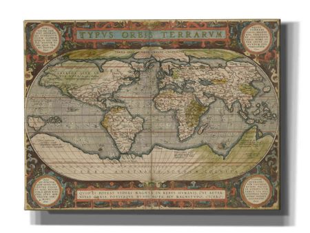 Antique World Map 36x48  by Vision Studio Giclee Canvas Wall Art Discount