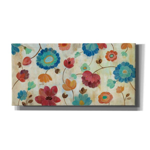 Coral and Teal Garden III  by Silvia Vassileva, Canvas Wall Art Sale