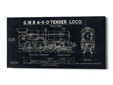 Train Blueprint III  by Wild Apple Portfolio, Canvas Wall Art For Cheap