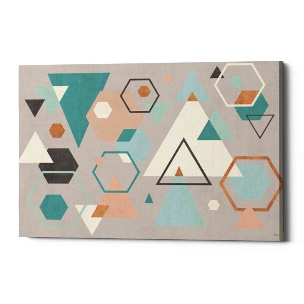 Abstract Geo I Gray  by Veronique Charron, Canvas Wall Art Cheap