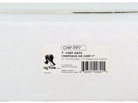 Value+ - 7  Chef Hat, White - HEA-5372 For Discount