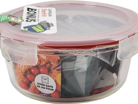 Lock & Lock - Glass Container - Round - 650 ml - AP094958 Hot on Sale