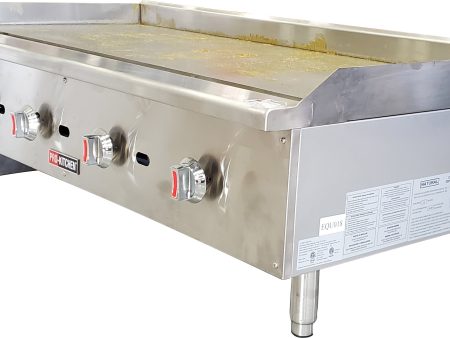 Pro-Kitchen - Thermostat Griddle 4 Burners SS 120000 BTU 48 x27 x9.5  - EGG48ST Discount