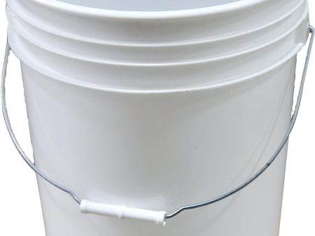 Hoffmann - 20L   5 Gal Pail White w Steel Handle - PR1907 Fashion