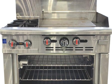 36  Gas Range - 2 Burners w Oven & 24  Griddle - RGR36-G24 Hot on Sale