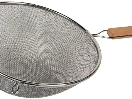 Strainer - Double Mesh 9.5  - Wood Handle - HTDA50A Online Hot Sale