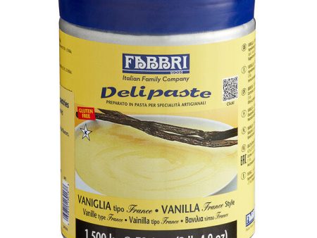 Fabbri VANILLA FRANCE - DELIPASTE (COMPOUND PASTES) - 8 x 1.5KG Tin - Fabbri Canada Sale