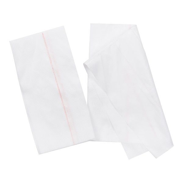 Towel White Red Stripe - 1 x 150 UN - Cascade - Packaging and Accessories - Restaurant Supplies and Equipment - Canadian Distribution Sale