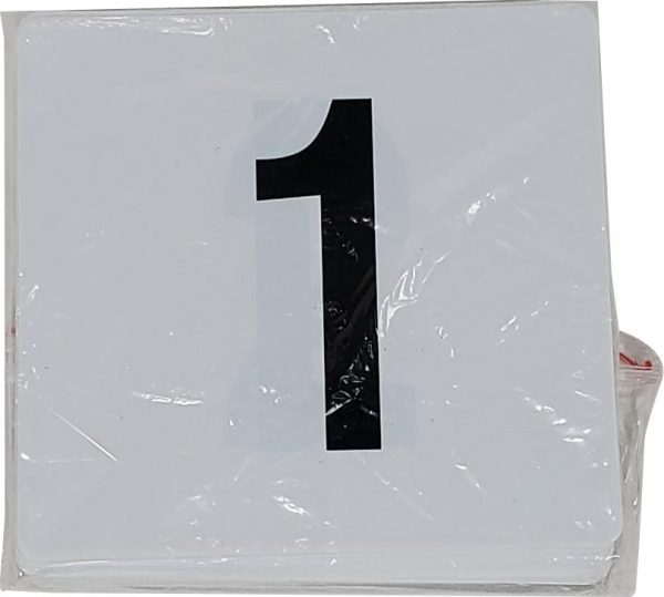 Table Numbers 4  (1-50) Black # on White Plastic - SAGTN-450 on Sale