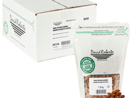 Almond Natural Whole - 2 x 1.5 kg - David Roberts - Restaurant and Foodservice Ingredients - Canadian Distribution Fashion