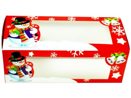 Yule Log Box - Snowman - 12  x 5.5  x 4.5  - 25 Pack Fashion