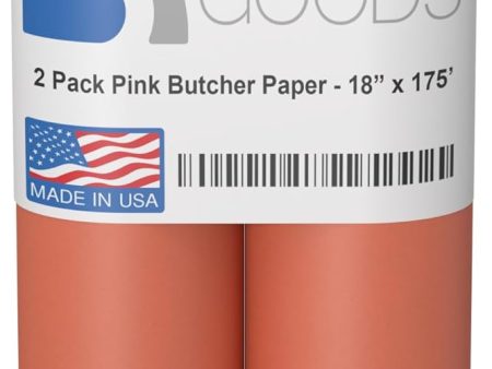 Kraft Butcher Paper Roll - 2 Pack x 18 Inch x 175 Feet - Food Grade Peach Wrapping Paper for Smoking Meat of All Varieties - Unbleached, Unwaxed and Uncoated - Made in USA on Sale