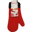 Starfrit - Silicone Oven Mitt - 15  - Cotton Lining - Red Hot on Sale