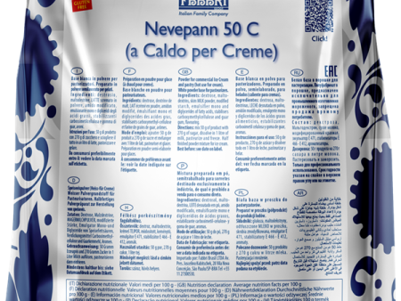 Fabbri Nevepann 50C (Hot Preparation), Base for Gelato and Ice Cream, 8 x 2.5KG (5.5lb) - Fabbri Canada Online Hot Sale