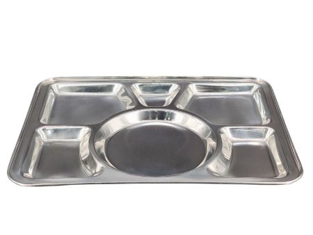 XC - SS Meal Tray - 6 Compartment - Heavy Fashion