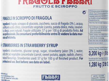 Fabbri Strawberry - FRAGOLA - 3 x 1.85 KG Tin - Fabbri Canada Supply