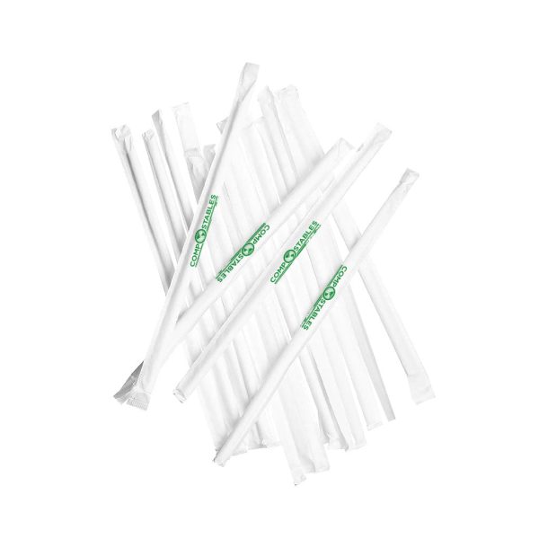 Wrapped Paper Straws - 5000 Wrapped Paper Straws Per Case - Sold By The Case Cheap