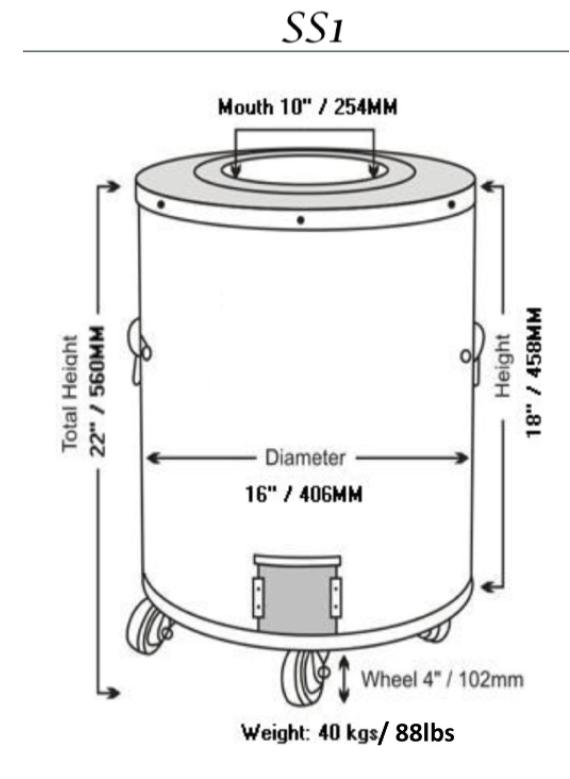 XC - Puri - Charcoal Tandoor Round - 16 Dia x 22 H - SS1 Ultima For Sale