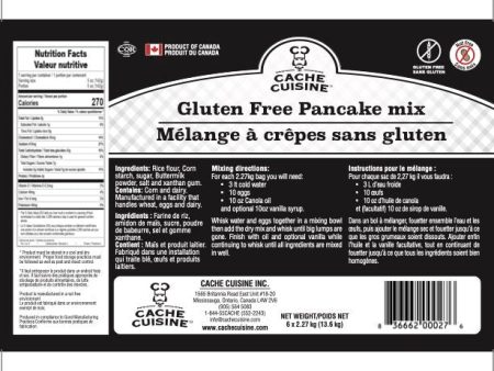 Gluten-Free Pancake Mix - Case of 6 x 5 Lb. - Simply Add Water - Product of Canada Online now