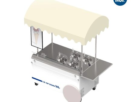 Top Churn V4 - Custom Gelato Cart - Make & Display Gelato, Ice Cream, & Sorbets Online Sale