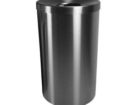 125L Stainless Steel Open Top Round Waste Receptacle - Sold By The Case For Sale