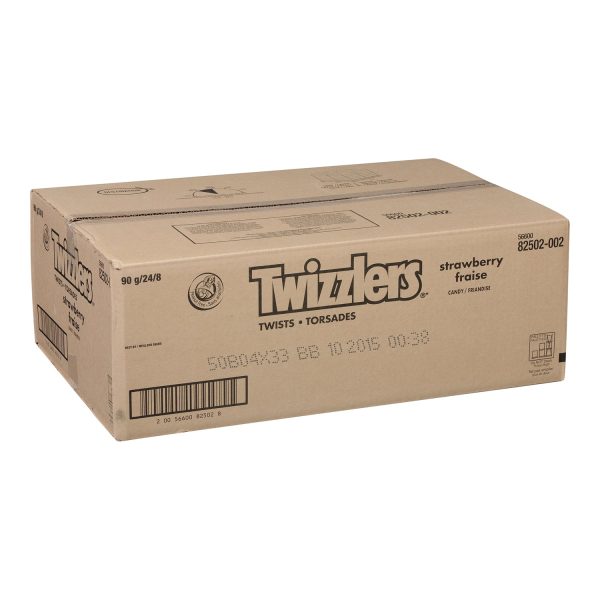 Candy Strawberry Twizzler - 192 x 90 g (Case = 24 x 90 g) - Twizzler - Restaurant and Foodservice Ingredients - Canadian Distribution Cheap