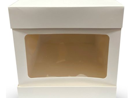 Cake Box - White with Window - 10  x 10  x 10  - 25 Pack Cheap