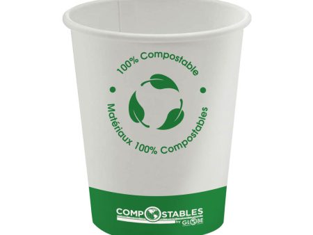 Single Wall Hot Cold CPLA Compostable Paper Cups - 1000 cups per case - Sold By The Case Discount