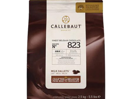 CALLEBAUT - MILK CHOCOLATE 33.6% CALLETS 823-CAU-76 8x2.5 KG - Barry Callebaut Canadian Distribution Sale