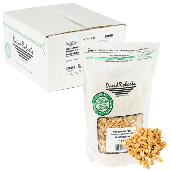 Nut Cashew Pieces Roasted No Salt - 2 x 1.5 kg - David Roberts - Restaurant and Foodservice Ingredients - Canadian Distribution Hot on Sale