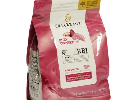 CALLEBAUT - RUBY COUVERTURE 4x2.5 KG - Barry Callebaut Canadian Distribution For Sale