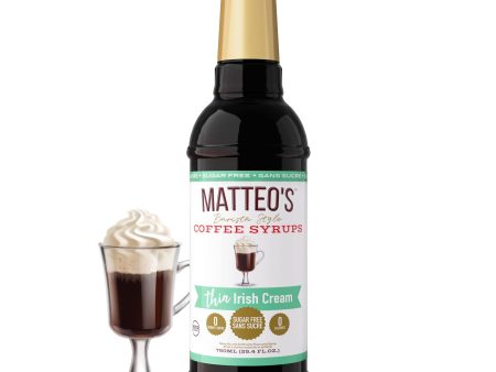 Sugar Free Coffee Syrup, Irish Cream | 6 x 750ml Bottles Cheap