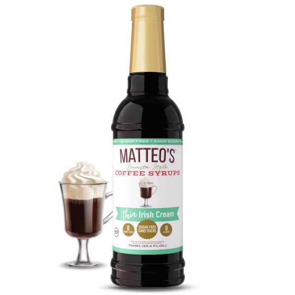 Sugar Free Coffee Syrup, Irish Cream | 6 x 750ml Bottles Cheap