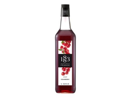 1883 Maison Routin Premium Syrup - 6 x 1L Pet-Plastic Bottles  - Cranberry Cheap