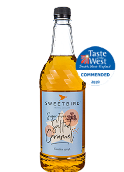 Sweetbird Syrup - Sugar Free Salted Caramel - 6 x 1 L Case - Vegan - Canadian Distribution For Sale