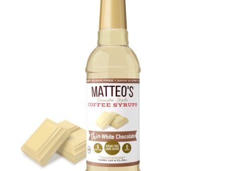 Sugar Free Coffee Syrup, White Chocolate | 6 x 750ml Bottles Online Sale