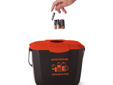 2 Gallon Battery Collection Bin - Sold By The Case For Discount