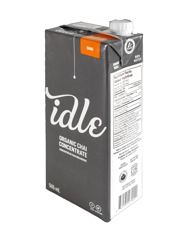 Idle - Chai Concentrate - Organic - Vegan - Gluten-Free - Clean Label - Shelf-Stable Liquid Chai Mix - Made in Canada Discount