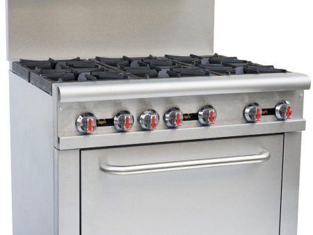 36  Gas Range - 6 Burners w Oven - RGR36 Supply