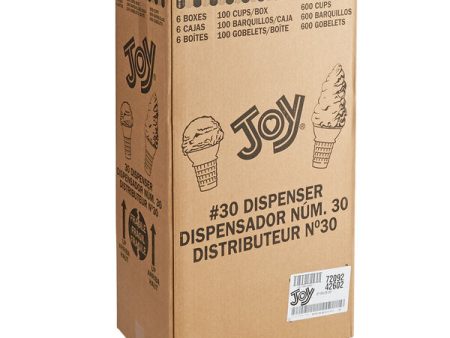 JOY #30 Flat Bottom Cake Cones | 6 x 100 (600) Per Case | Joy Cone Co. | Cones Distributor Canada Discount