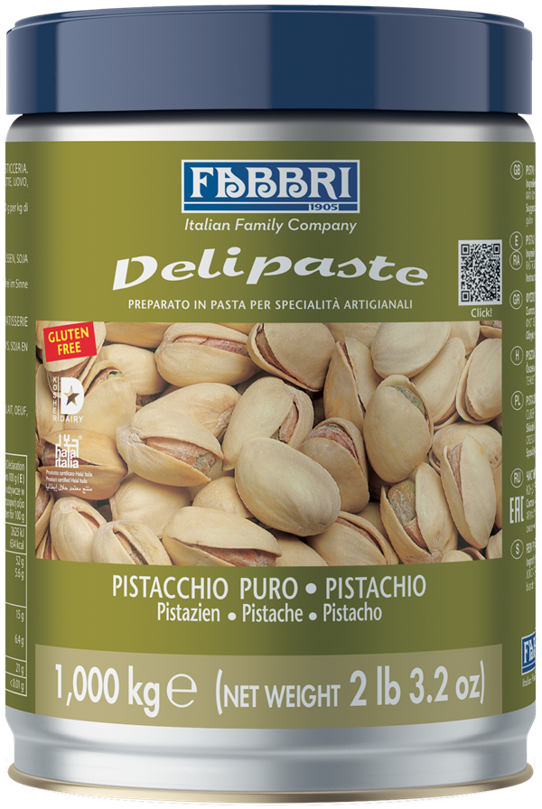 Fabbri PURE PISTACHIO - DELIPASTE (COMPOUND PASTES) - 3 x 1KG Tin - Fabbri Canada For Discount