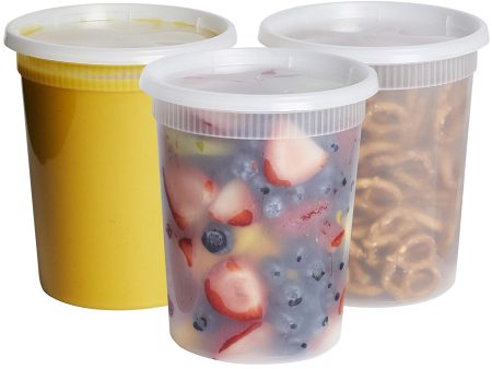 Food Storage Deli Containers with Airtight Lids - Select Size 32oz or 8oz Online