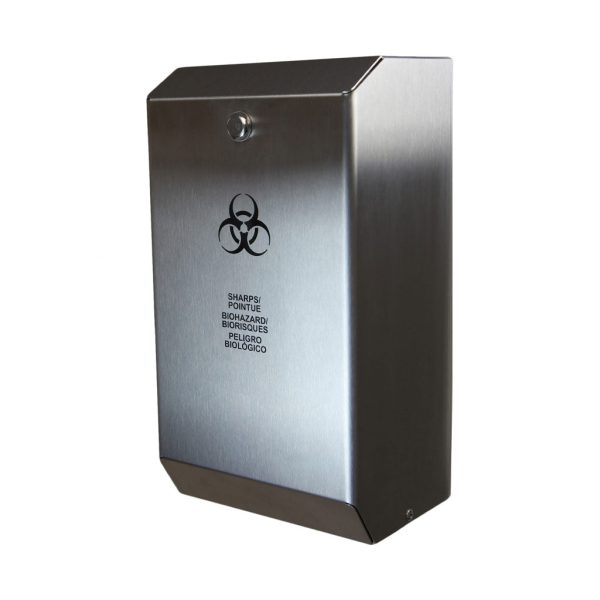 Stainless Steel Biomedical Sharps Disposal - Sold By The Case For Discount