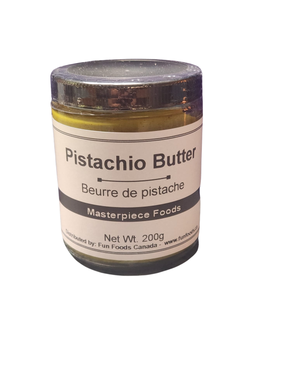 All Natural - Premium Pure Pistachio Butter (aka Pistachio Cream or Filling) - 100% Pure Pistachio Paste - 200g Jar or 5KG Bulk Bucket - For Cooking, Baking, Ice Cream, Gelato, Desserts, Sauce and Toppings - Canadian Distribution Discount