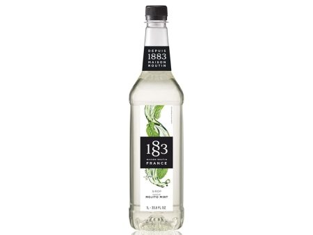 1883 Maison Routin Premium Syrup - 6 x 1L Pet-Plastic Bottles  - Mojito Mint For Sale