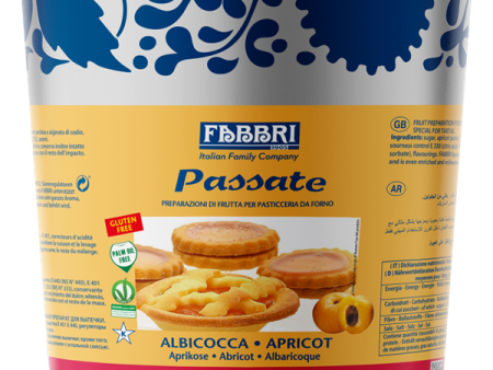 Fabbri APRICOT PUREE FOR TARTS AND CRÊPES - BAKE PROOF JAMS FOR PASTRY - 3 x 4.5KG Tin - Fabbri Canada Online now